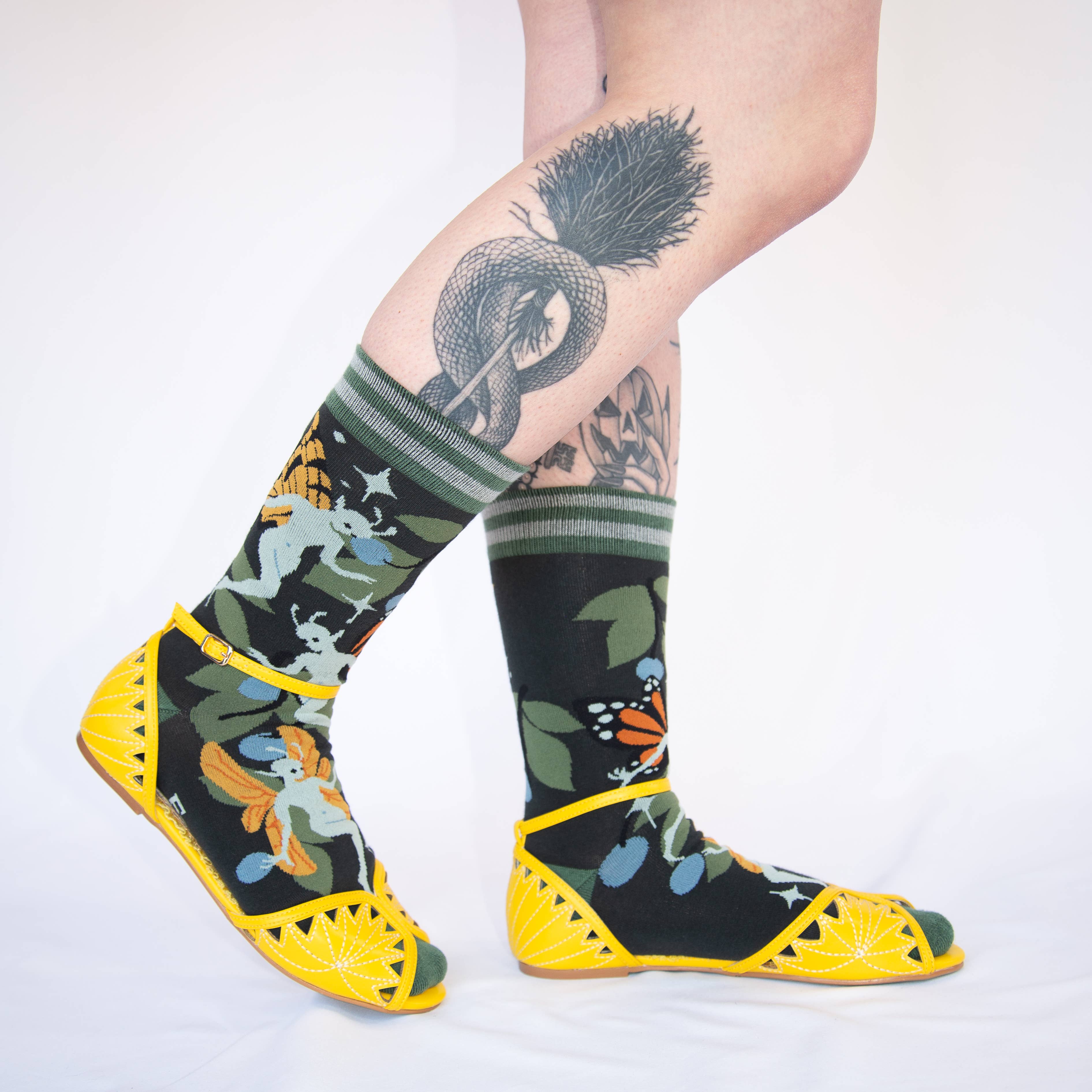 FootClothes LLC – Engroshandel Strømper - Unisex – Fantasifulde Fairies Crew Strømper29