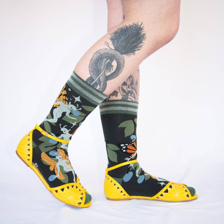 FootClothes LLC – Engroshandel Strømper - Unisex – Fantasifulde Fairies Crew Strømper29