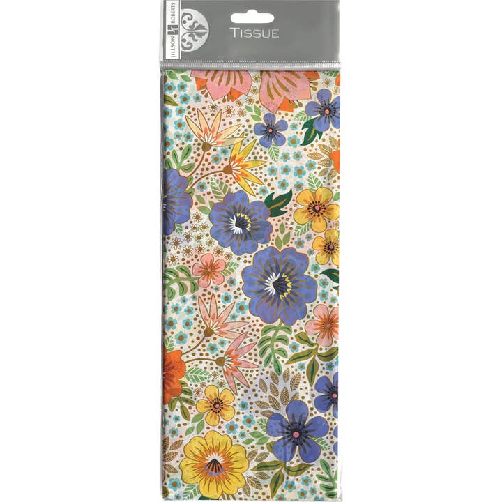 Tissue - Printed - Golden Floral for wholesale by Jillson & Roberts