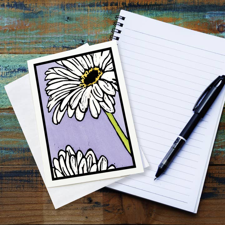 Greeting Card Daisies for wholesale by Sarah Angst Art