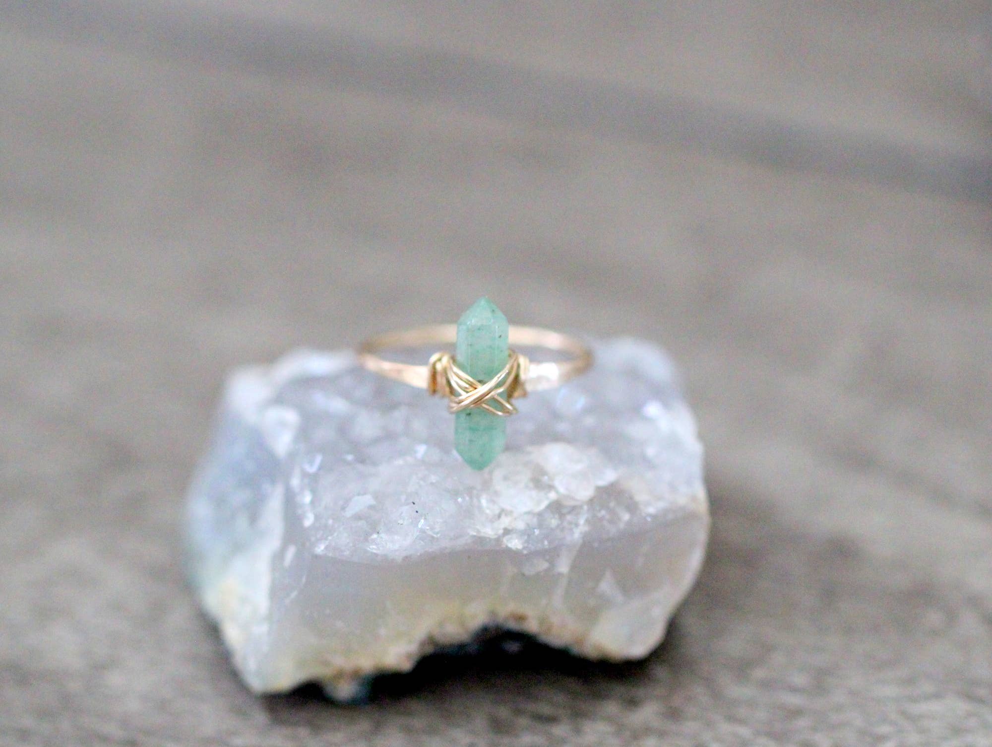 Saressa Designs - Wholesale Single Stone/Solitaire Ring - Crest Ring - Aventurine2