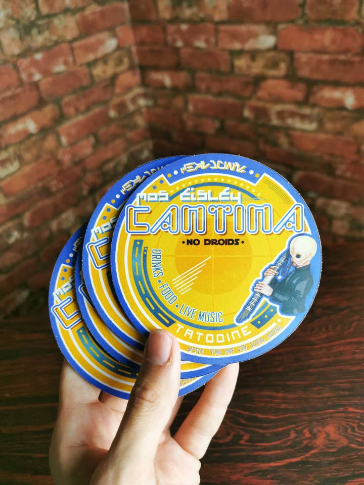 Star Wars Cork pack of 4 Coasters, Mos Eisley Cantina for wholesale by SciFi Nerds