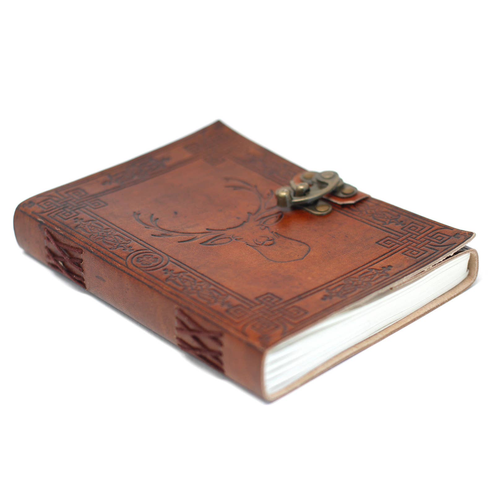Ancient Wisdom – wholesale Notebook – Leather Stag (15x20cm)1