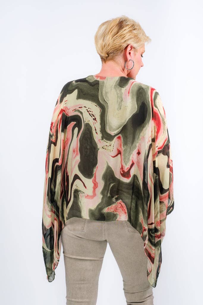 TINA Stephens Italy/Tees By Tina – Kaftan - Mulher por atacado – Swirl Kaftan (BQ201SW)8