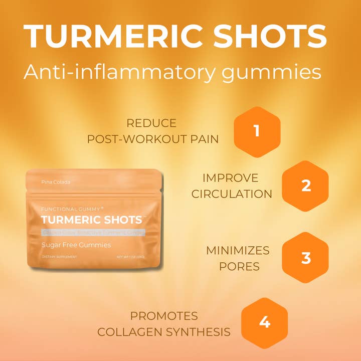 Seattle Gummy Company - Wholesale Oral Supplement/Vitamin - SUGAR FREE – Golden Glow Turmeric & Ginger Gummies (12-Pack)