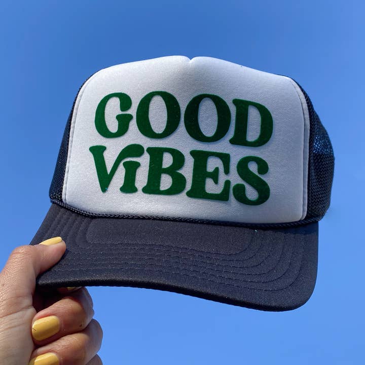 Good Vibes Trucker Hat for wholesale by Wildflower + Co.