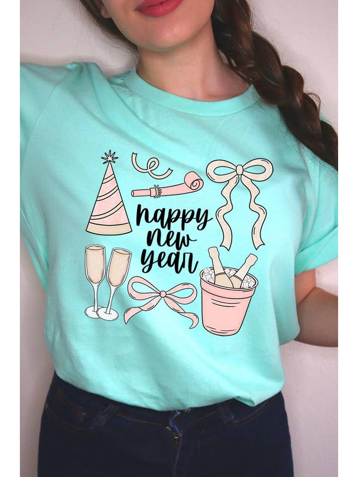 COLORBEAR - Wholesale T-Shirt (Graphic) - Women's - Happy New Year Graphic Tee18