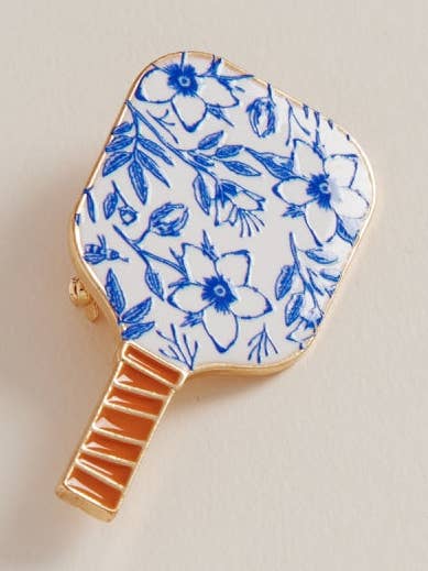 Pickleball Paddle Enamel Brooch Pin Jewelry Sports for wholesale by Designature New York