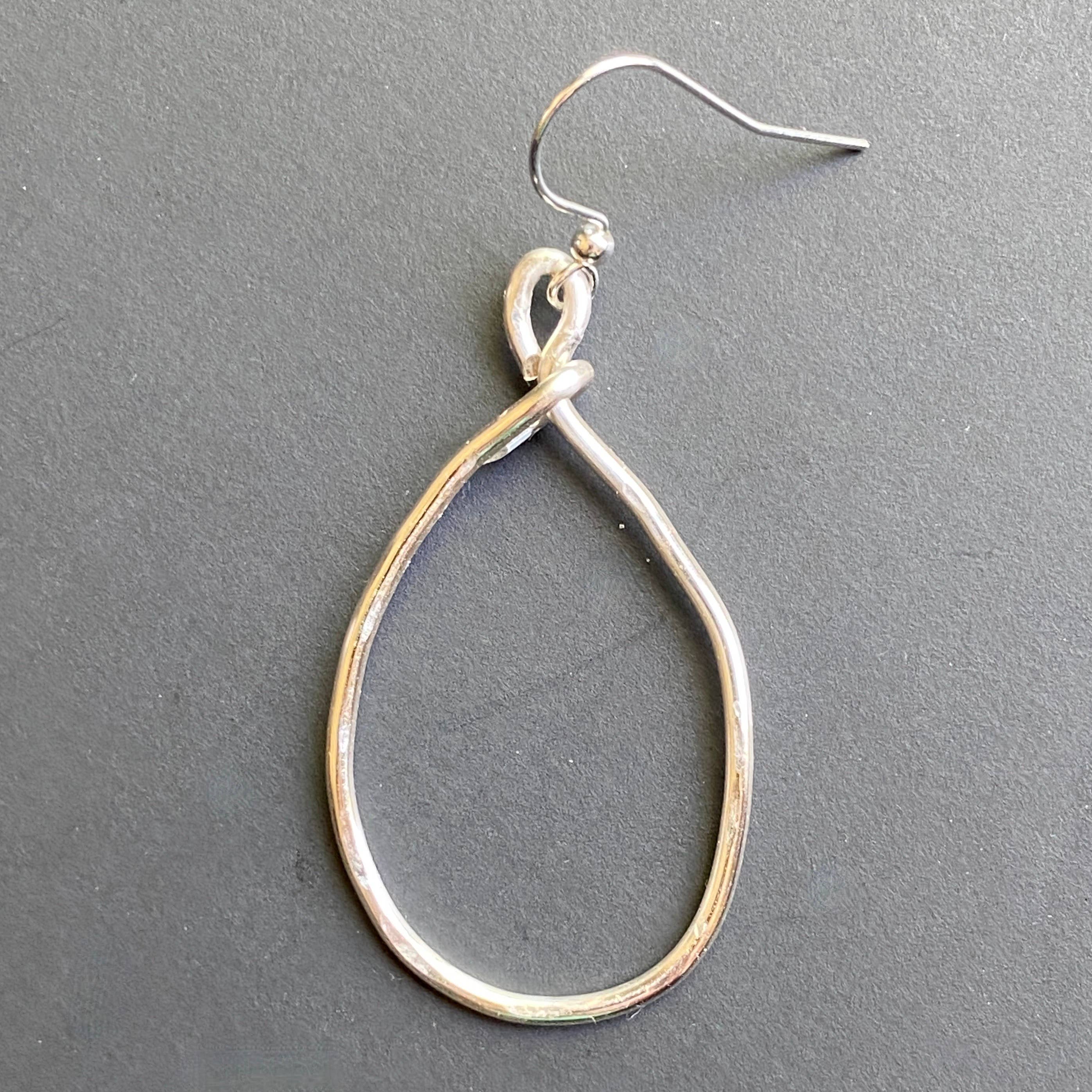 Marble Designs Jewelry - Wholesale Dangle Earrings - Organic Silver Hoop Hammered Earrings2