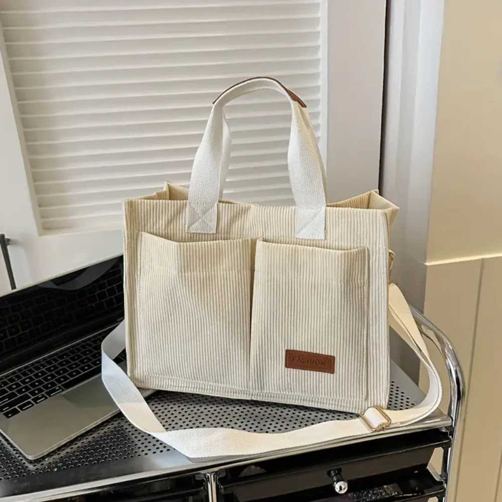 Ashlen - Wholesale Tote Bag - Women's - CORDUROY LARGE CAPACITY BAG3