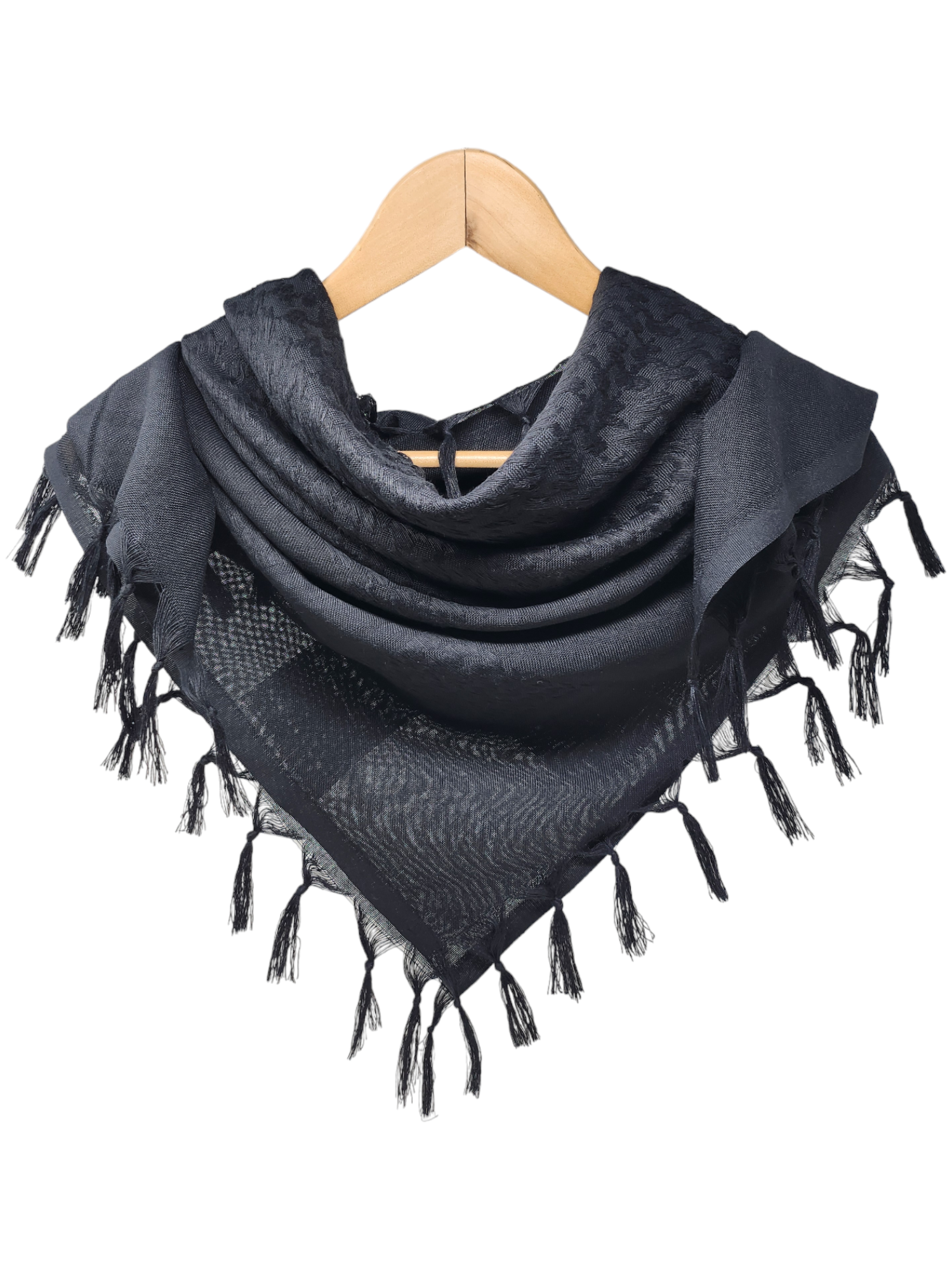 George's Regional – wholesale Scarf – Unisex – Keffiyeh Shemagh Scarf 100% Cotton - Black on Black6