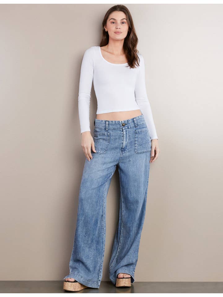 Vintage Denim Hang-Loose Pants for wholesale on Faire