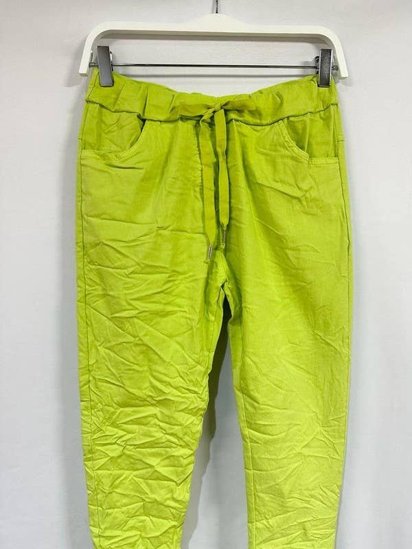 VENTI6 - Wholesale Athletic Sweatpants/Joggers - Women's - SOLID DRAWSTRING CRINKLE JOGGERS (6175-SOLID)15