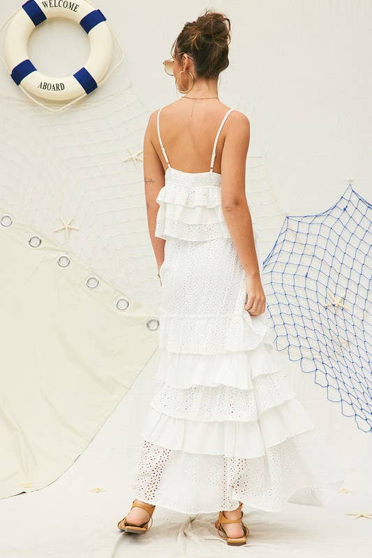 Blanc cassé Haut caraco à œillets en vente sur Faire13