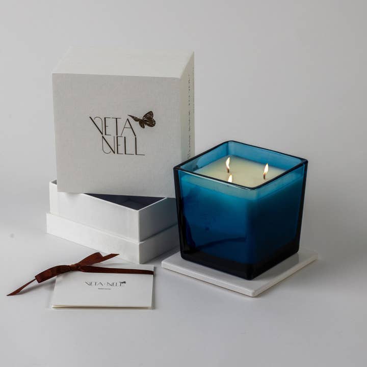SAPPHIRE NO. 8 Candle | Lux Box | Coco Wax | Essential Oils for wholesale by Veta Nell