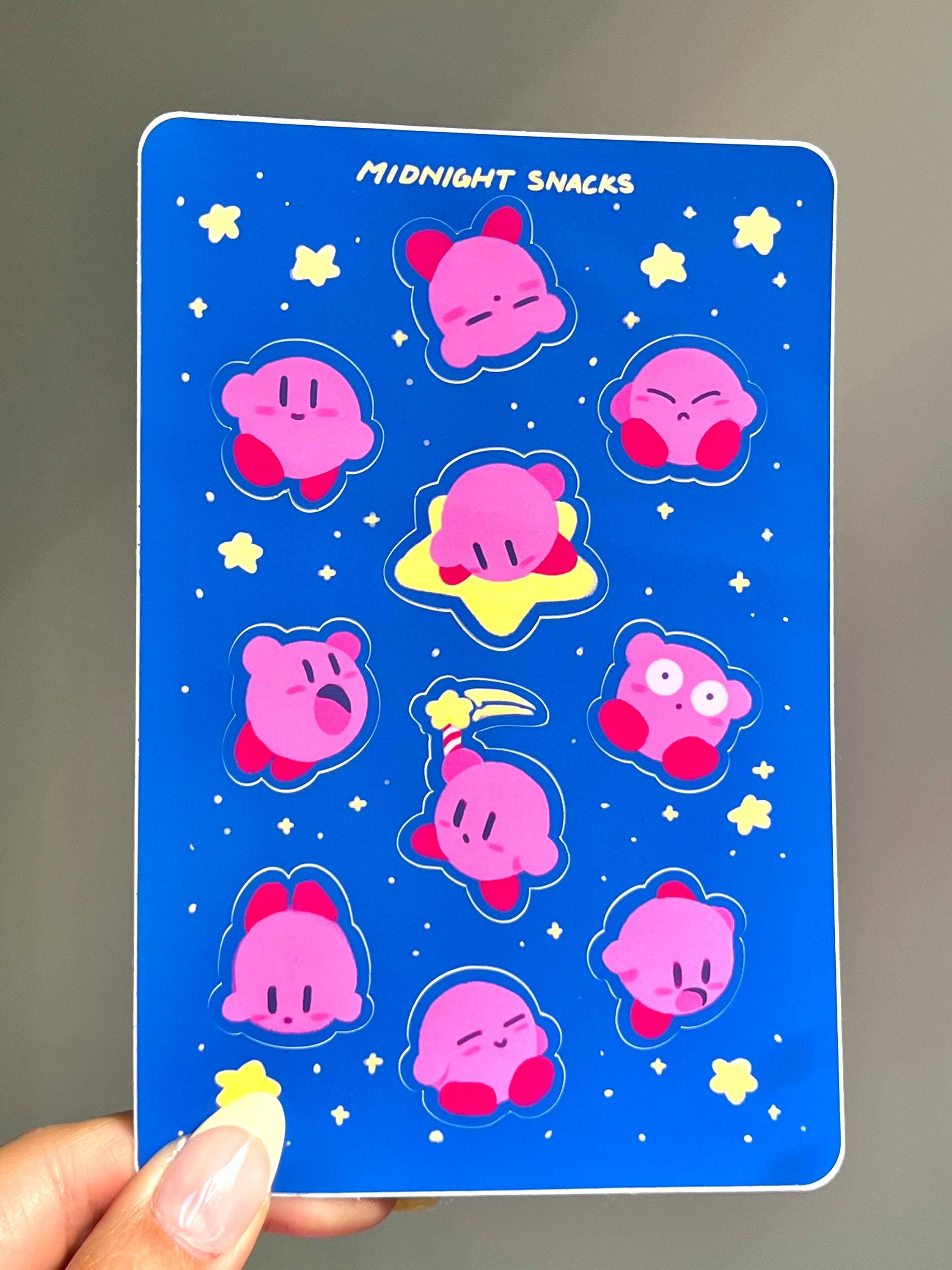 Midnight Snacks - Wholesale Sticker - Kirby Sticker Sheet1