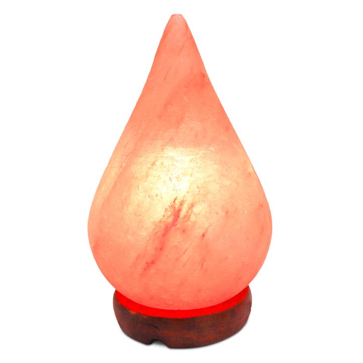 Himalayan Secrets - Vente Lampes à sel - Lampe de sel en forme de goutte de larme 8 po haut3