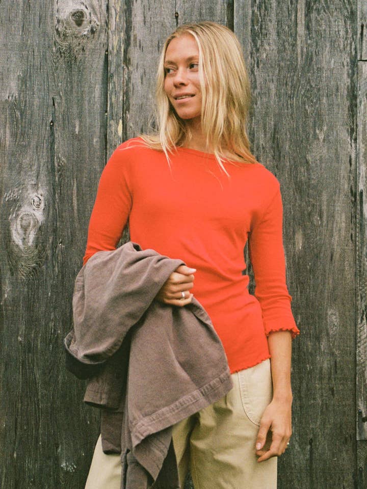 Ballet Pointelle T-shirt for engroshandel hos LA RELAXED