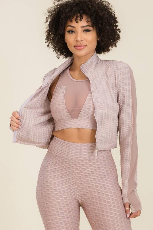 Vibrato Clothing - Wholesale Athletic Jacket - Women's - SHP001-J-Mesh-Panel Sleeve  Full Zip Up Active Jacket14