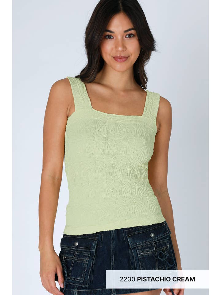 NIKIBIKI - Wholesale Knit Top - Women's - NS8416- Lace Textured Square Top