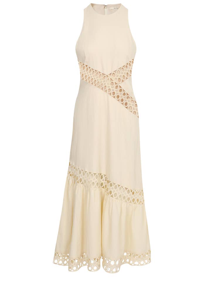 Sleeveless Midi Dress with Trim Cutout for wholesale by RIVIR