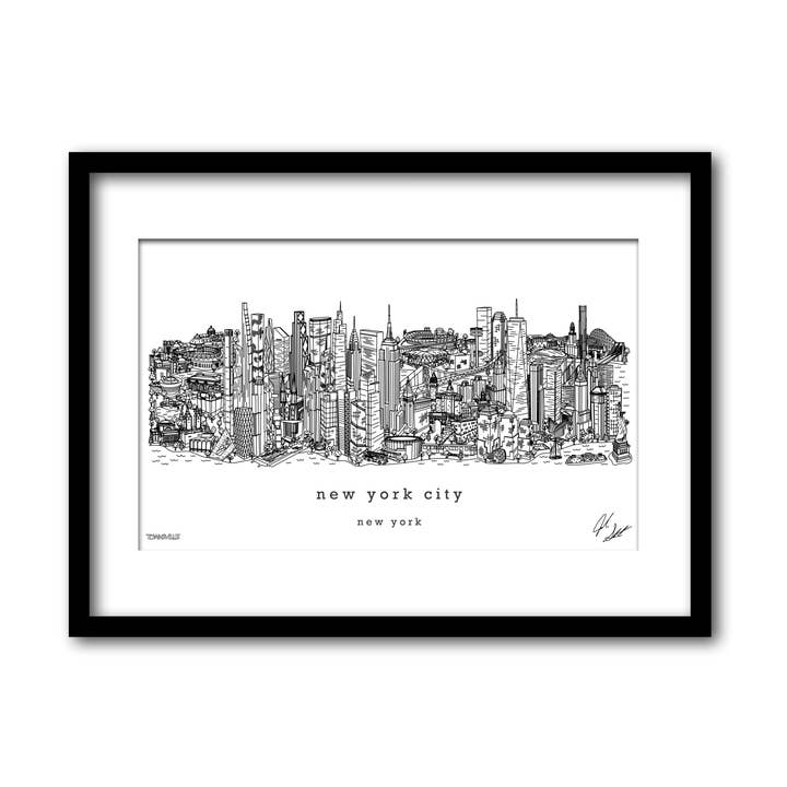 Decorazione da parete minimalista di New York City per la vendita all'ingrosso da parte di Townsville Art