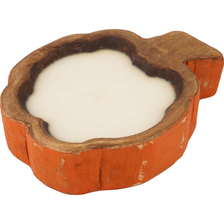 My Amigos Imports - Wholesale Candle Holder - Pumpkin-Small-Candle Ready-Original Design-6x8 inches12