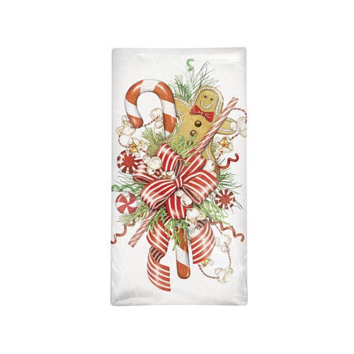Mary Lake-Thompson Ltd. - Wholesale Tea Towel - Gingerbread Swag Bagged Towel