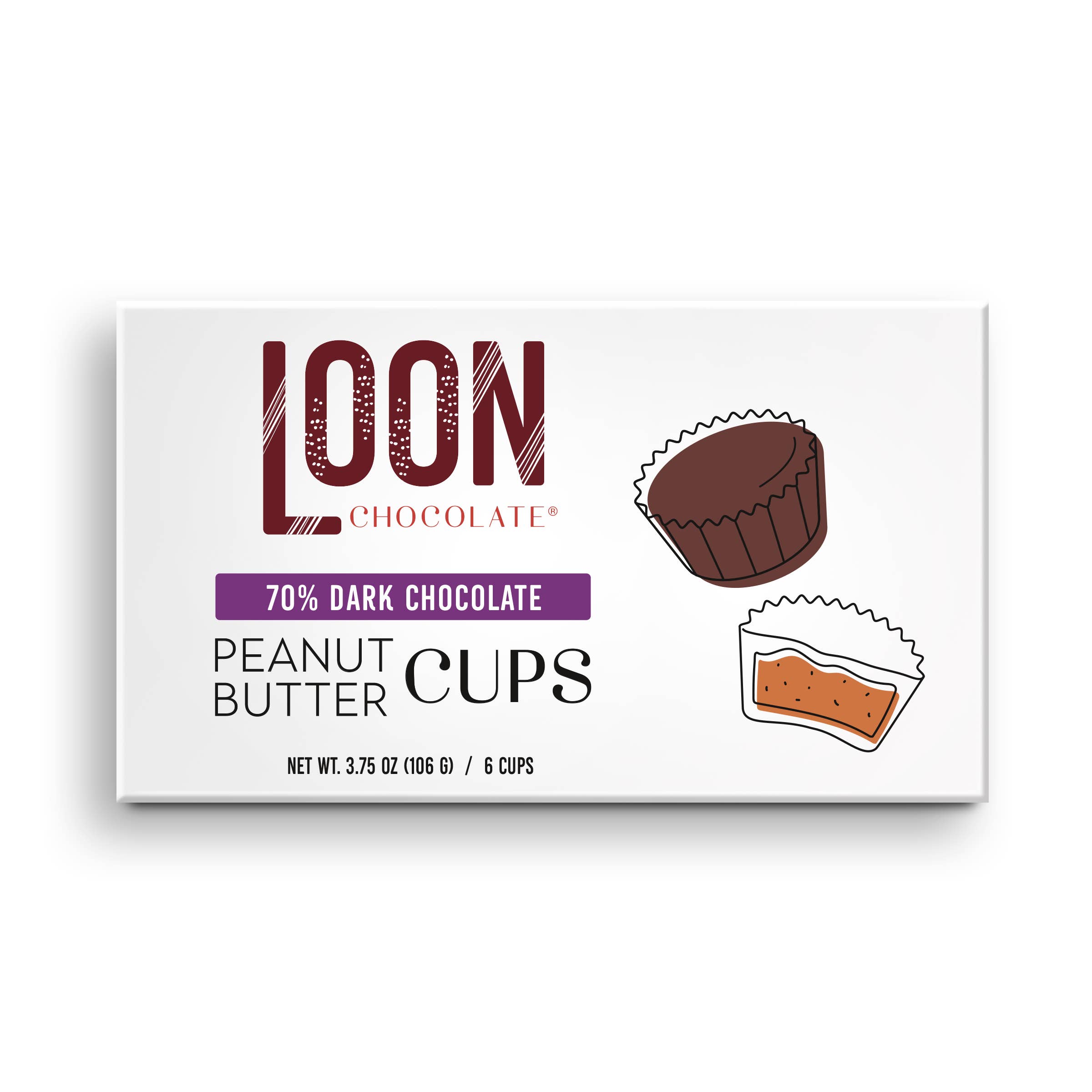 Loon Chocolate - Wholesale Chocolate Box - Peanut Butter Cups - 70% Dark Chocolate