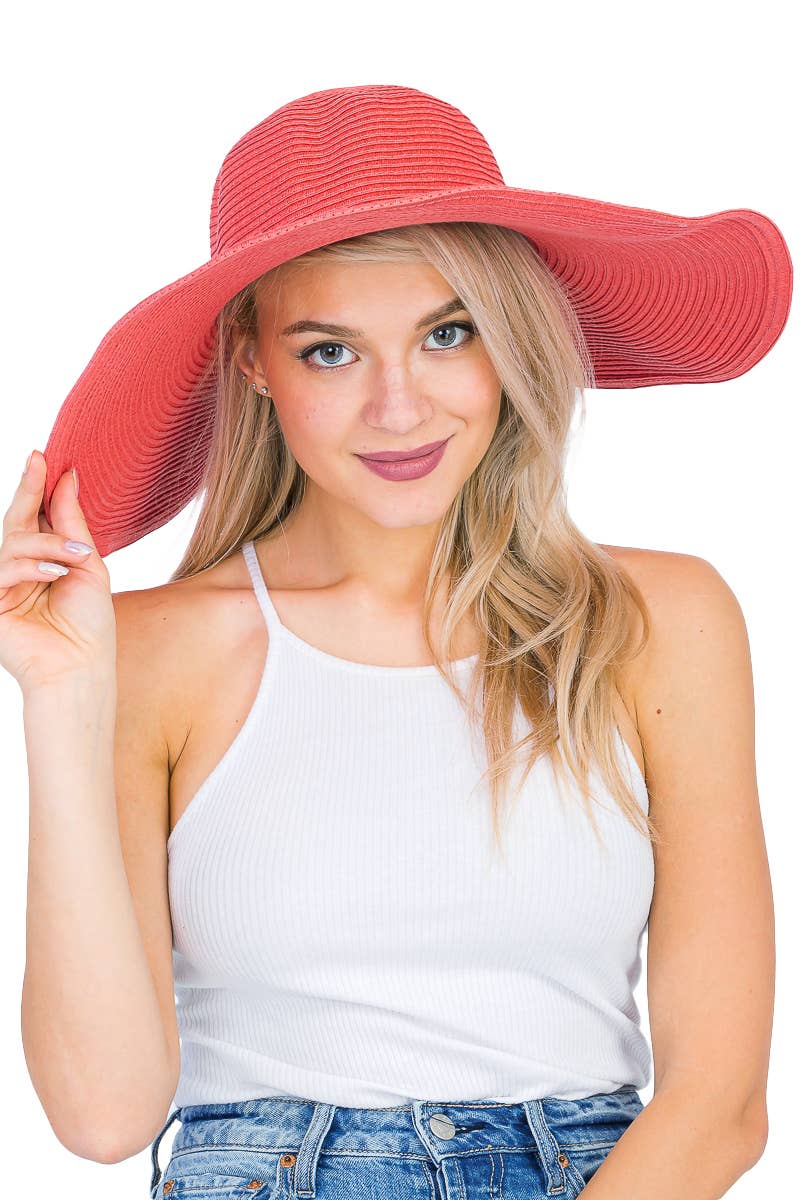 Cap Zone - Wholesale Straw Hat - Women's - Wire Brim Straw Beach Sun Hat7