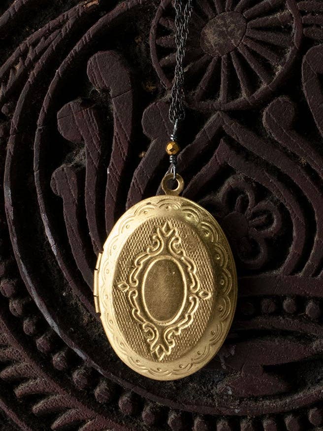 Patti Locket (oval scroll-2) for wholesale by Deana Rose Handmade Jewelry