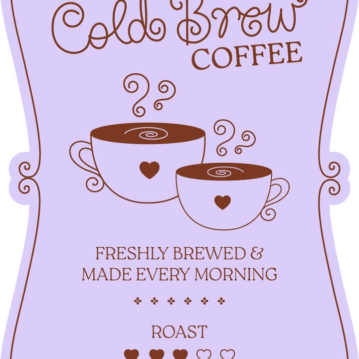 Melting Hearts Co - Wholesale Drinking glass/cup - Cold Brew Coffee Label Glass Can1