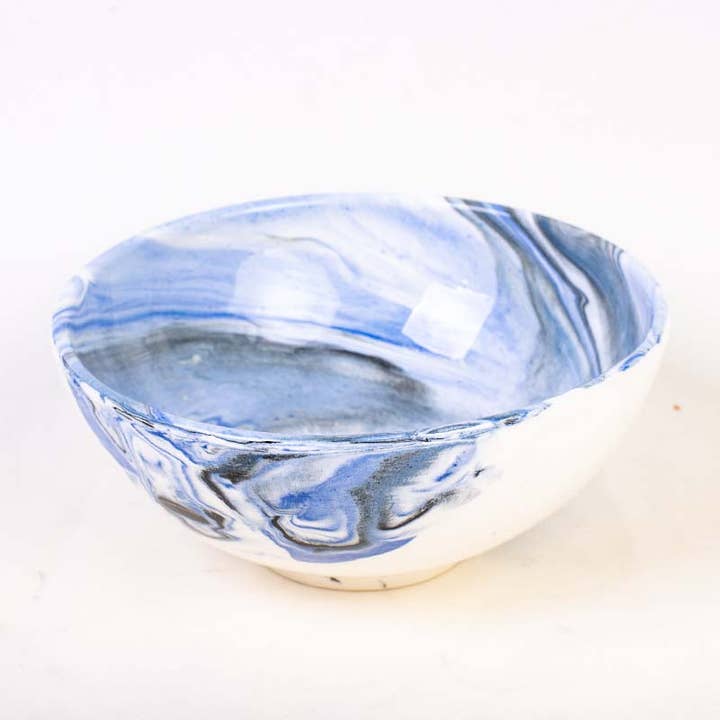 Handmade Bowl Nerikomi 600 ml Sea for wholesale by Pretty Plate