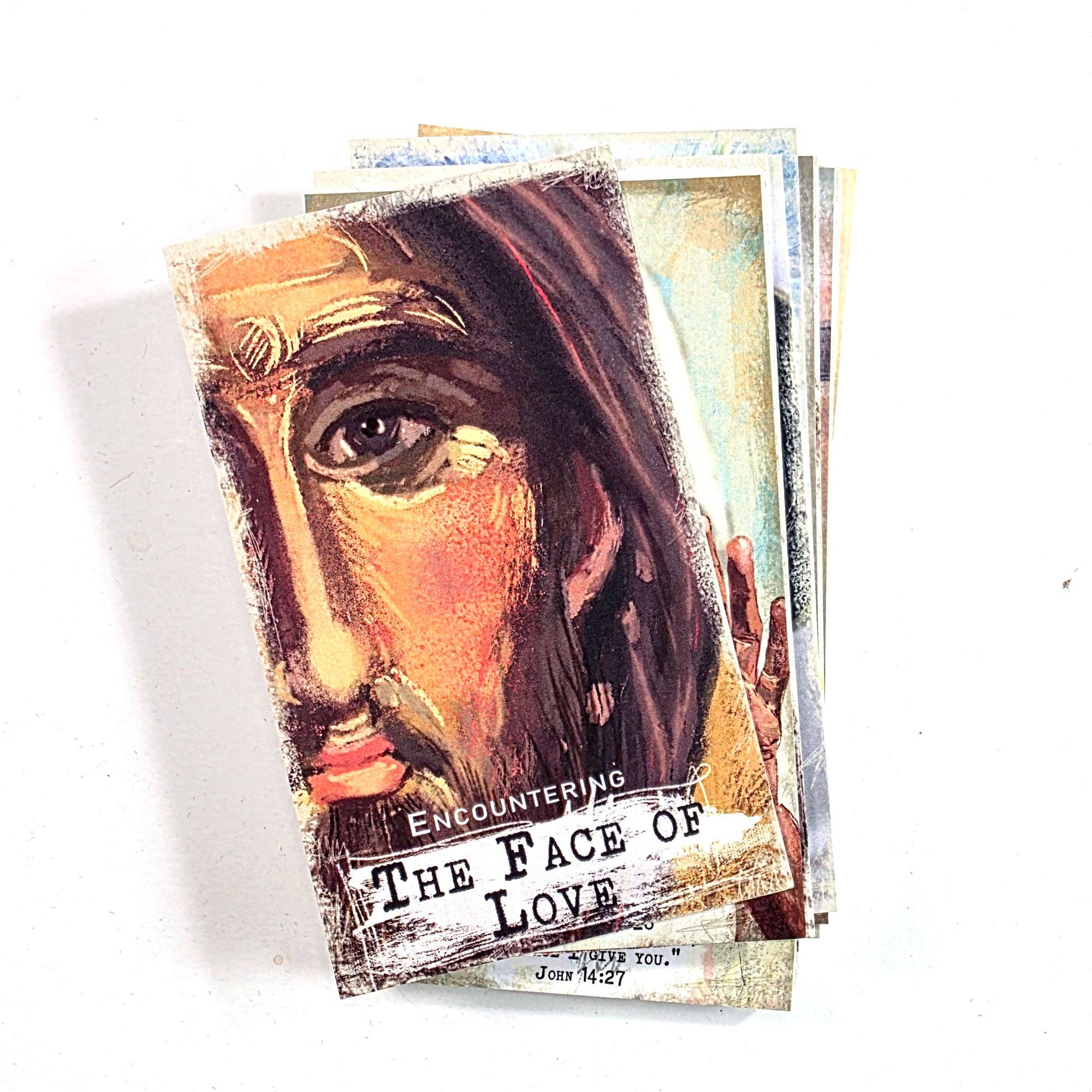 Open Journey - Wholesale Religious Card - The Face of Love - set of 45 Bible Journaling Cards with prompts and Bible verses1