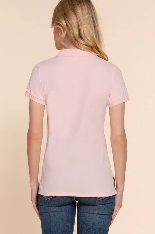 Active Basic | Active USA - Wholesale Polo - Women's - Short Sleeve Classic Pique Polo Top34