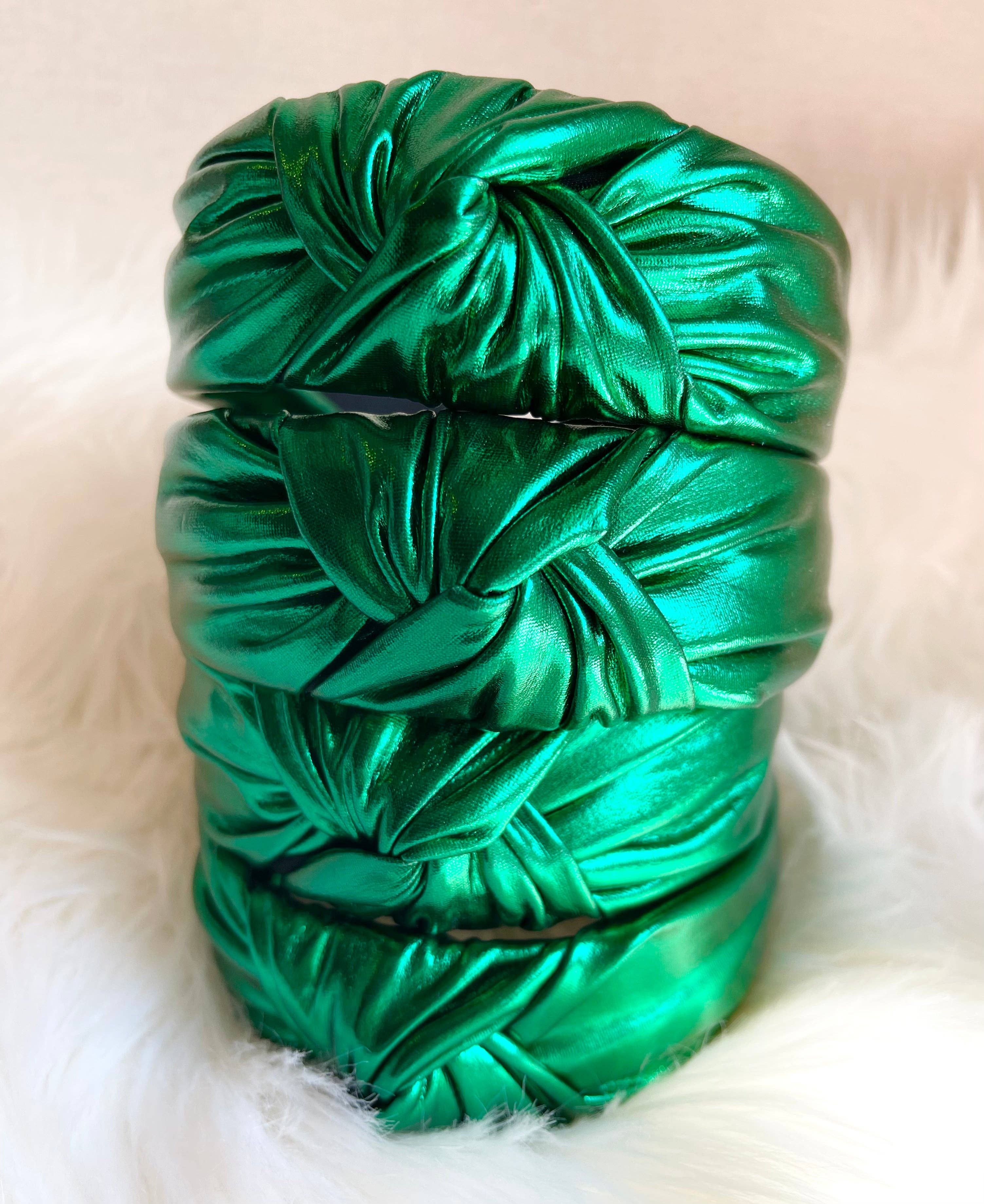 Sandy + Rizzo - Wholesale Fashion Headband - Women's - Green Metallic Headband1