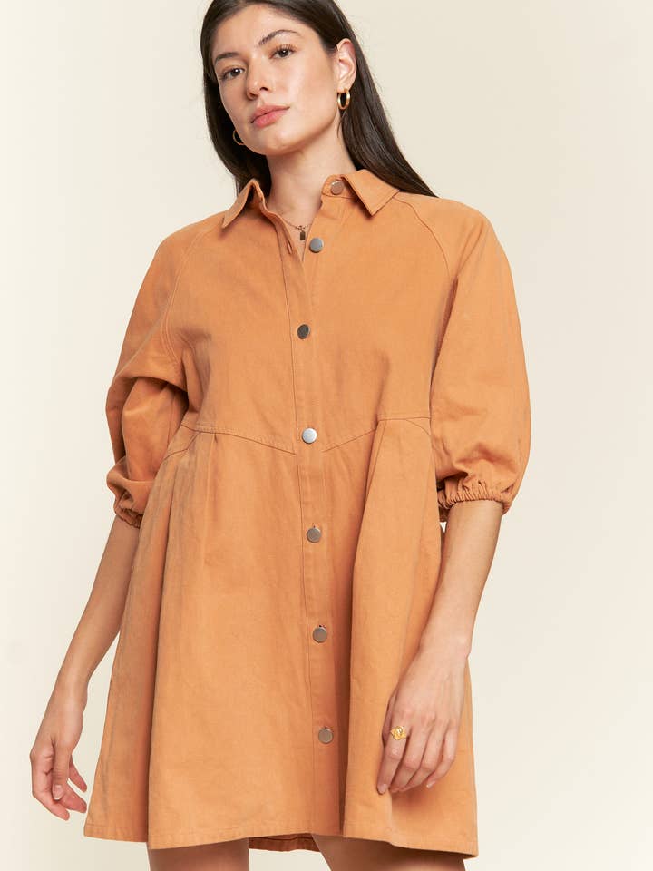 JADE BY JANE - Wholesale Dress - Women's - Washed denim style dress JJD5019 (Regular size only)7