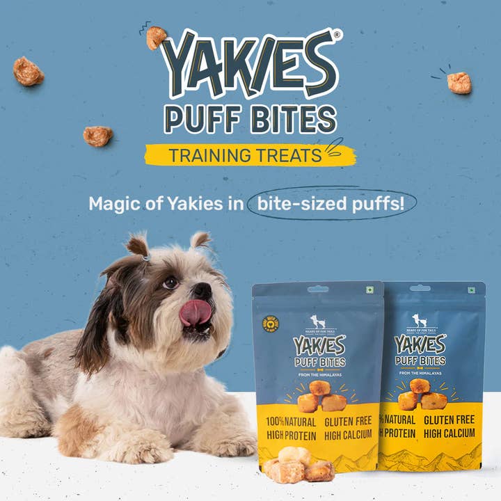 India shopping - Wholesale Pet Treats - Dog - Yakies Puff Bites 100% Natural Gluten Free Dog Treats - 70 gms