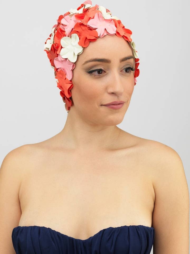 Cuffia da nuoto multicolore vintage Bouqet 28 per la vendita all'ingrosso da parte di KORES ACCESSORIES