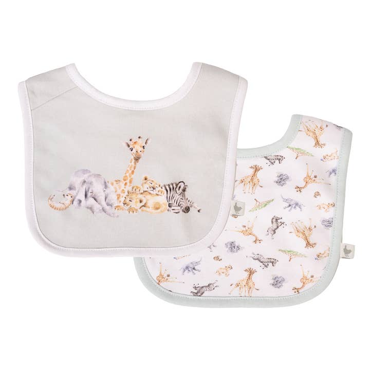 Wrendale Designs - Wholesale Bib - Baby - Little Wren Bib Gift Set - Little Savannah2