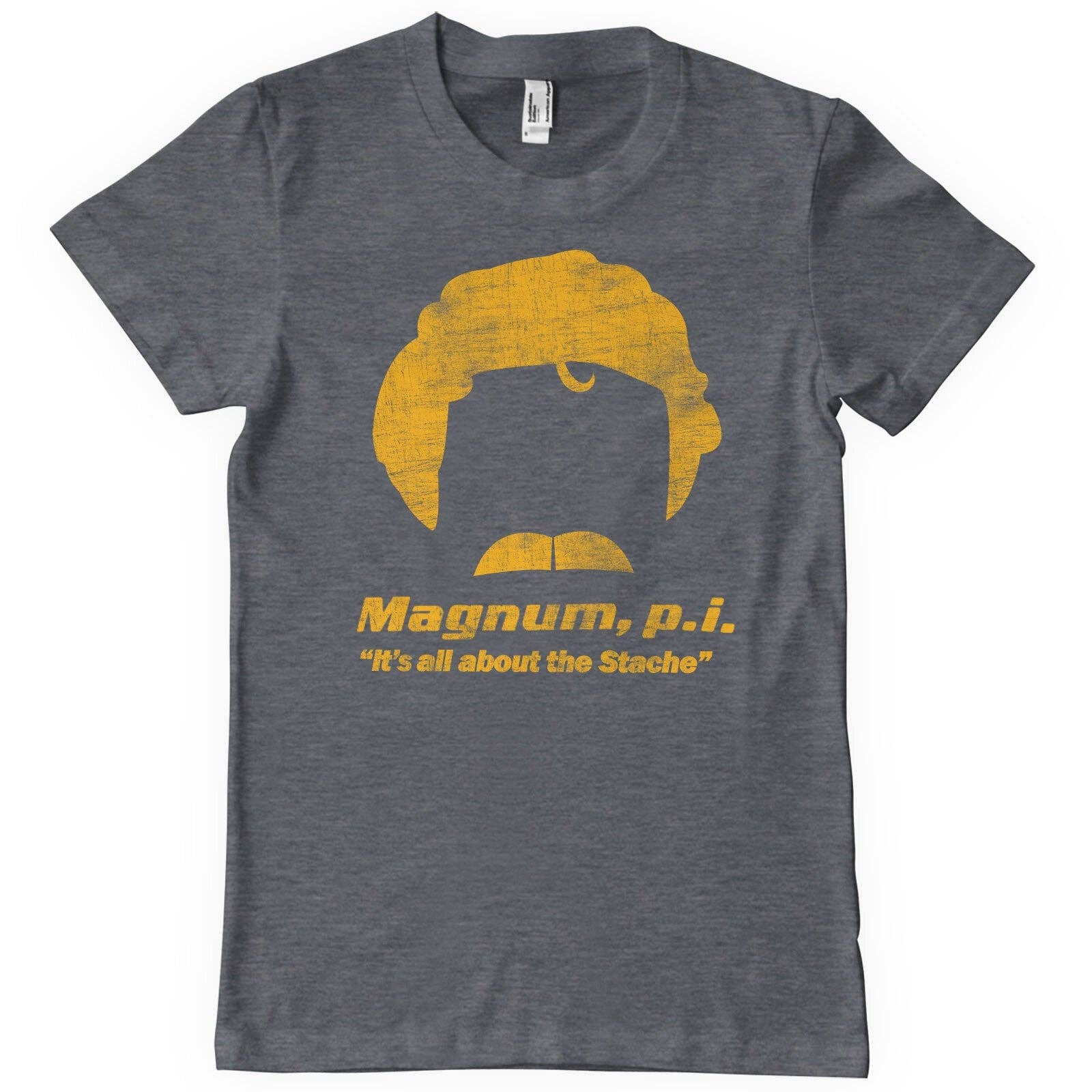 Hybris Production AB - Wholesale Screen Printed T-Shirt - Unisex - Magnum P.I. - Stache T-Shirt1