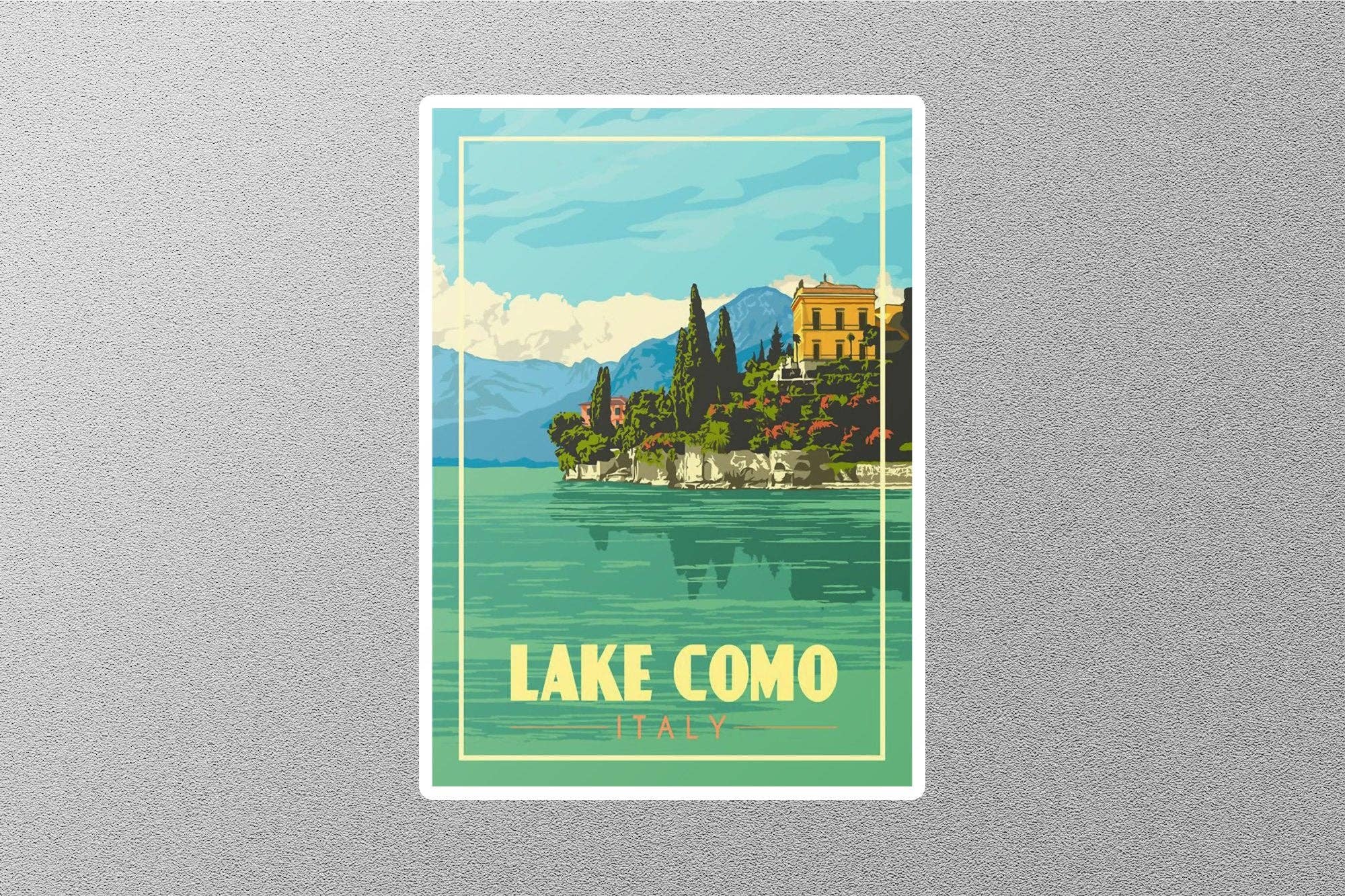 GraffMerch.com - Venta al por mayor Pegatina - Adhesivo de viaje vintage del lago de Como, Italia2
