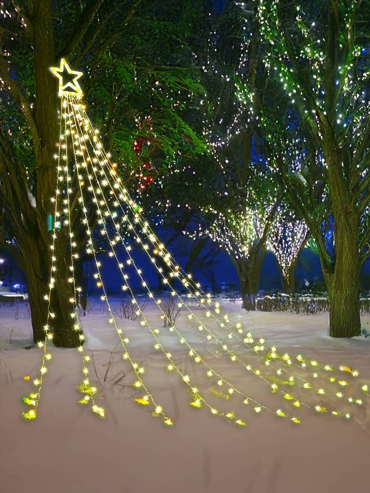 Christmas Tree Star Spangled Warm White Led Lights for wholesale by Cap Zone