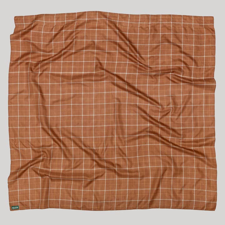 Last Chance Textiles - Wholesale Scarf - Men's - Light Silk Cowboy Scarf - Odel in Tobacco