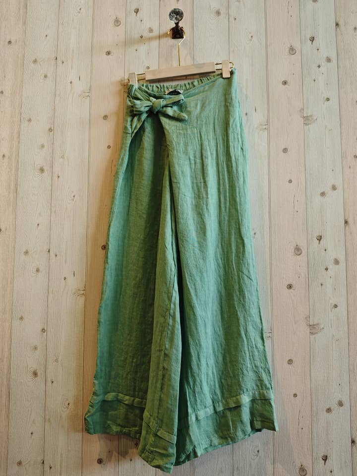 Linen & More - Wholesale Pants - Women's - REF 30188 TROUSERS WITH LINEN TIE 100%14