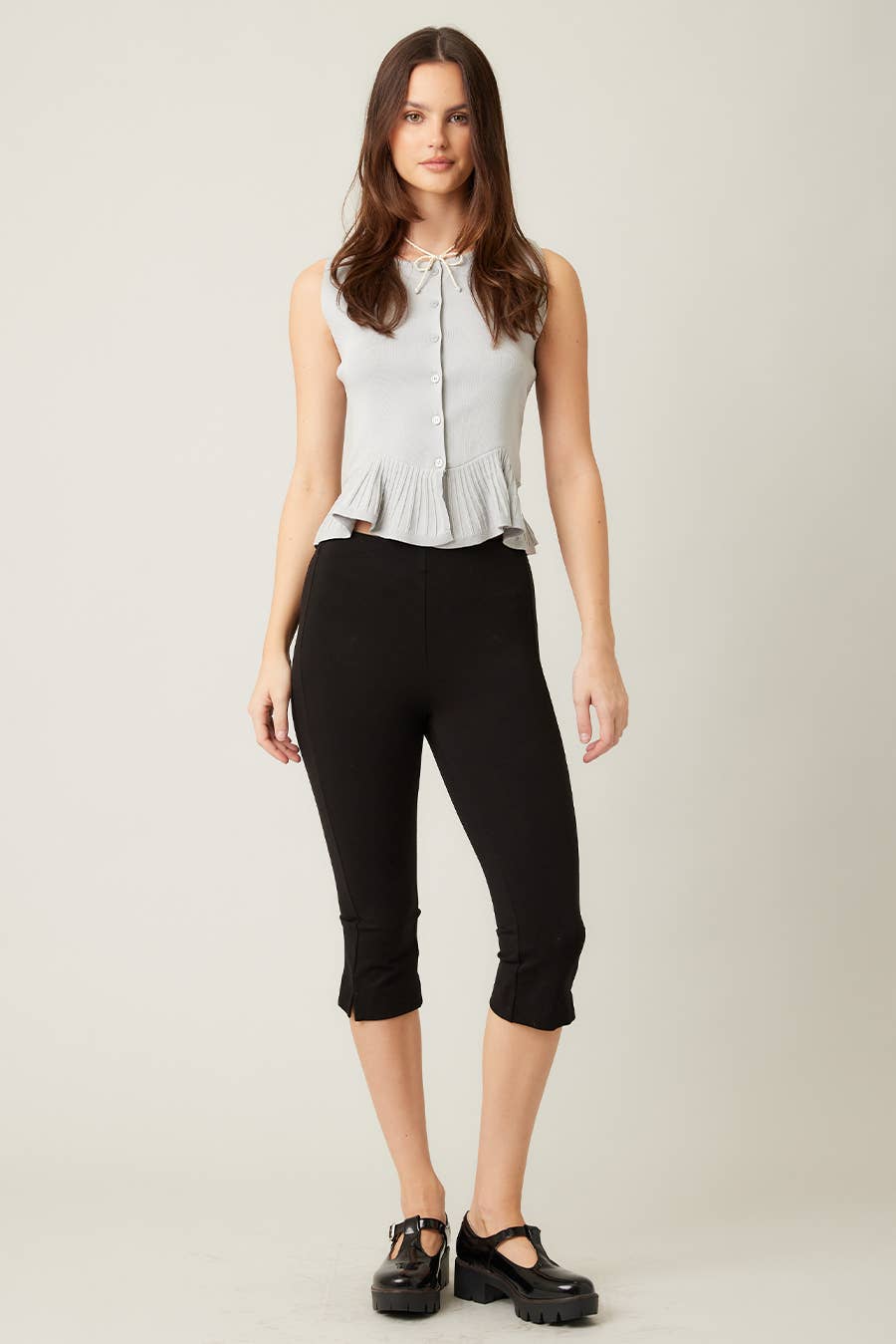 ILLA ILLA - Wholesale Cardigan - Women's - Everyday Comfort Knit Ruffle Hem Cardigan Sweater Tank32