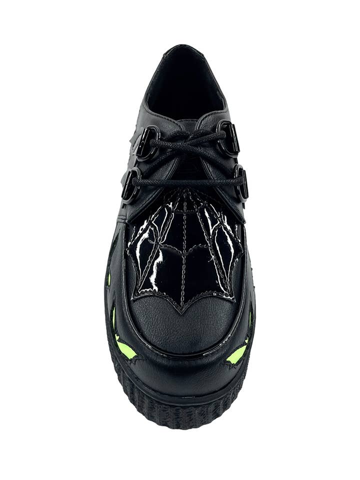 YRU Shoes - Wholesale Lifestyle trainers – Women′s - KRYPT BAT - BLACK/GREEN GLOW IN THE DARK2