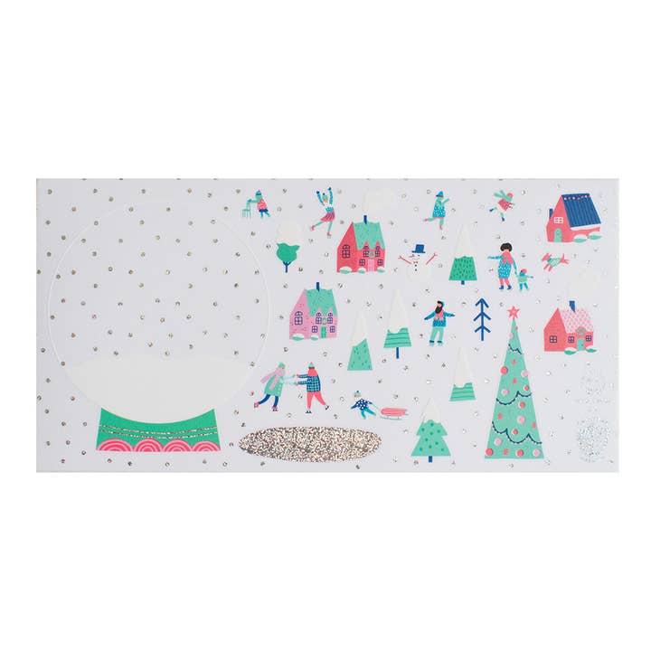 Jollity & Co. + Daydream Society - Wholesale Sticker - Kids & Baby - Snow Day Build Your Own Snow Globe Sticker Set - 4 Pk.