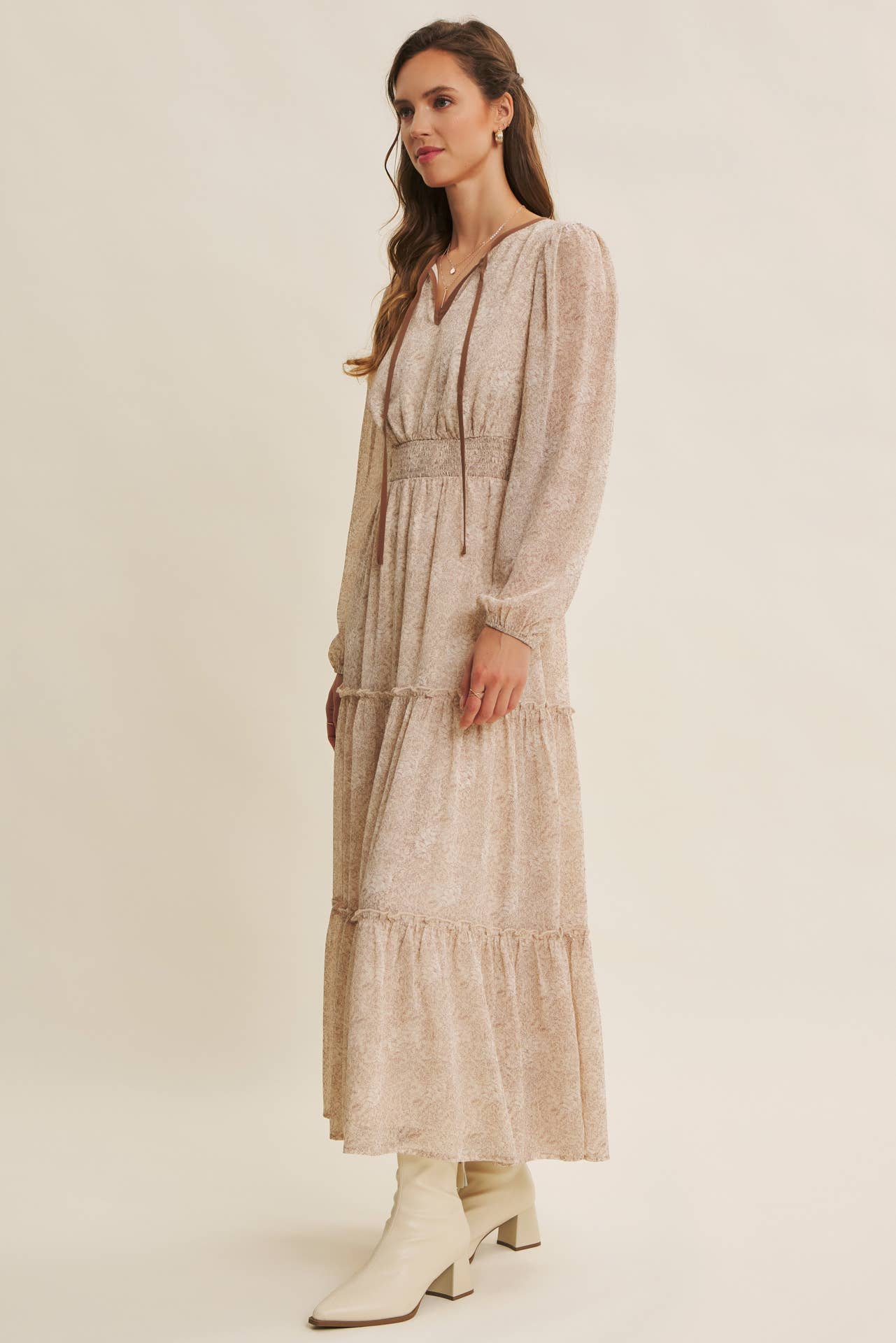 in february - Wholesale Dress - Women's - DELICATE ROMANTIC SHEER FLORAL MAXI DRESS27