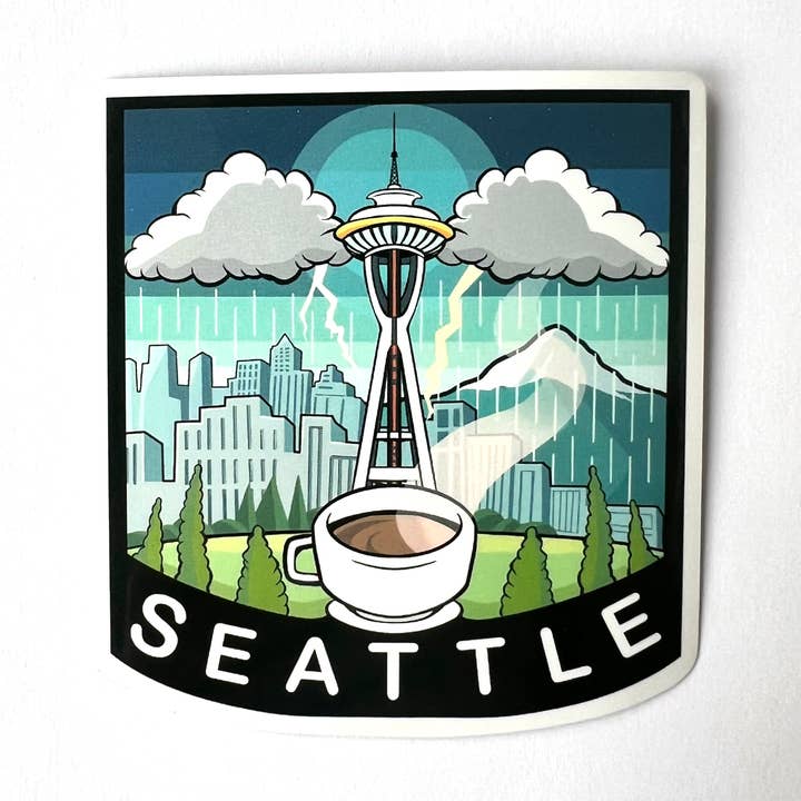 Seattle Space Needle Vinyl Sticker for wholesale by Cre8Travel